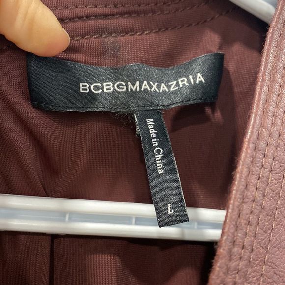 BCBGMaxAzria Layla Asymmetrical Dress Faux Leather - Picture 11 of 16